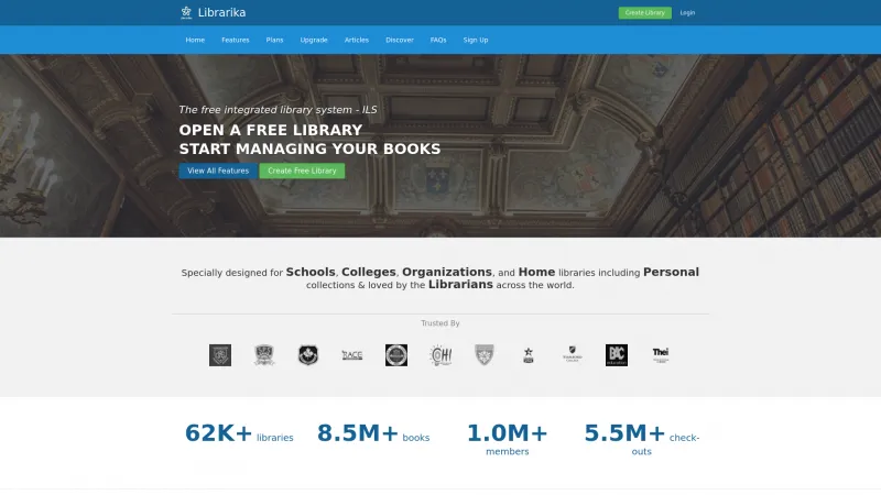 Homepage of Librarika