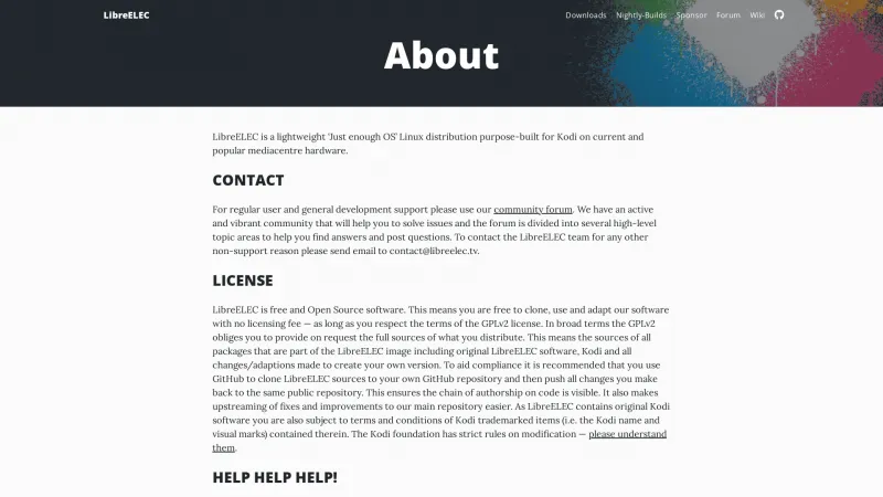 Homepage of LibreELEC