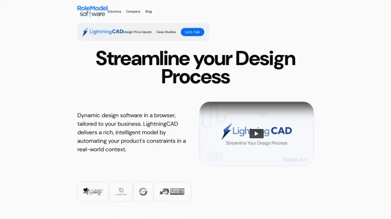 Homepage of LightningCAD