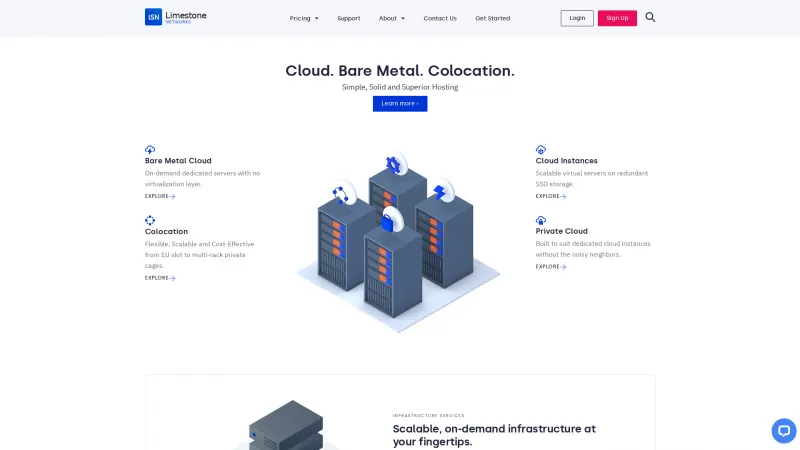 Homepage of Limestone Networks