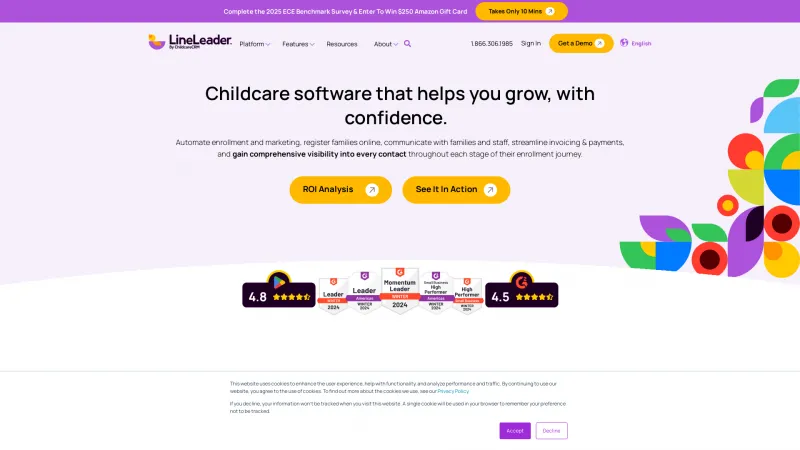 Homepage of LineLeader by ChildcareCRM