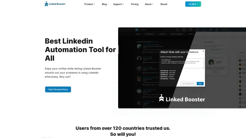 Homepage of Linked Booster