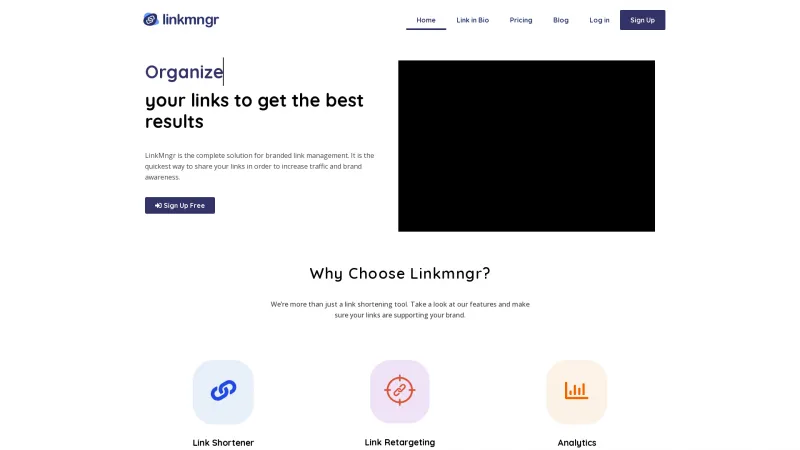 Homepage of LinkMngr