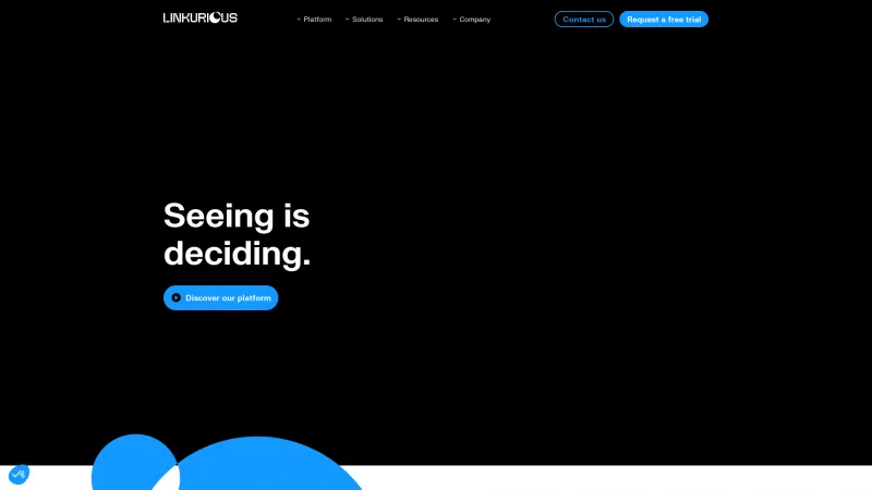 Homepage of Linkurious