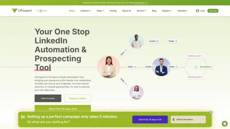 Homepage of LiProspect