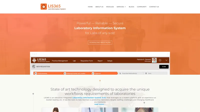 Homepage of LIS 365