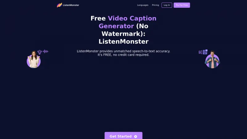 Homepage of ListenMonster