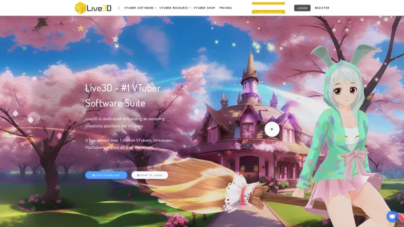 Homepage of Live3D VTuber