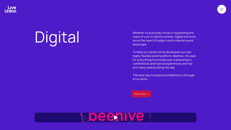 Homepage of Beehive