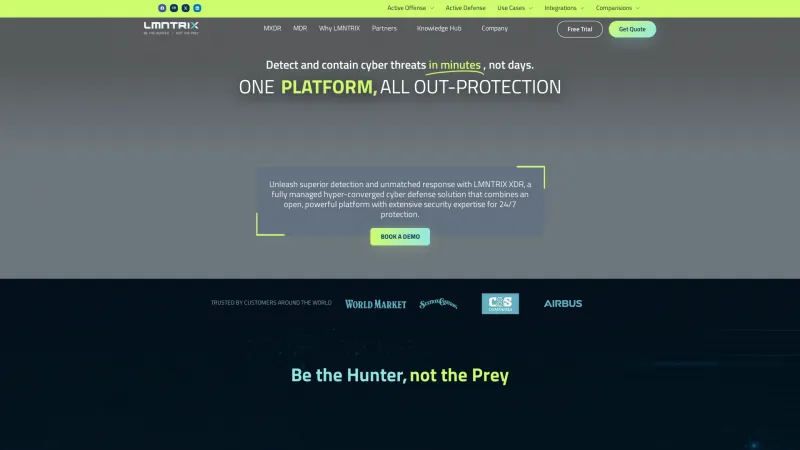 Homepage of LMNTRIX