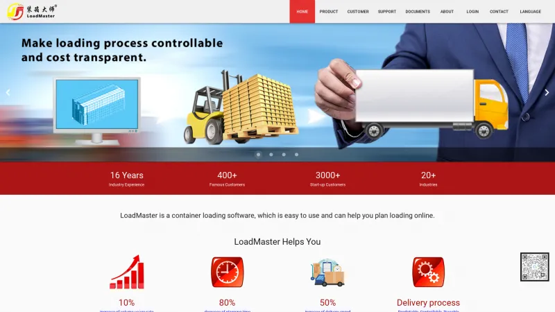 Homepage of LoadMaster