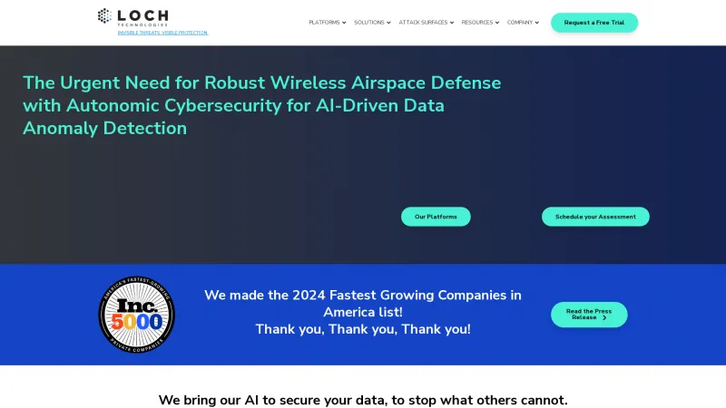 Homepage of AirHook