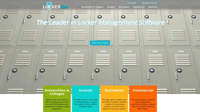 Homepage of LockerGM