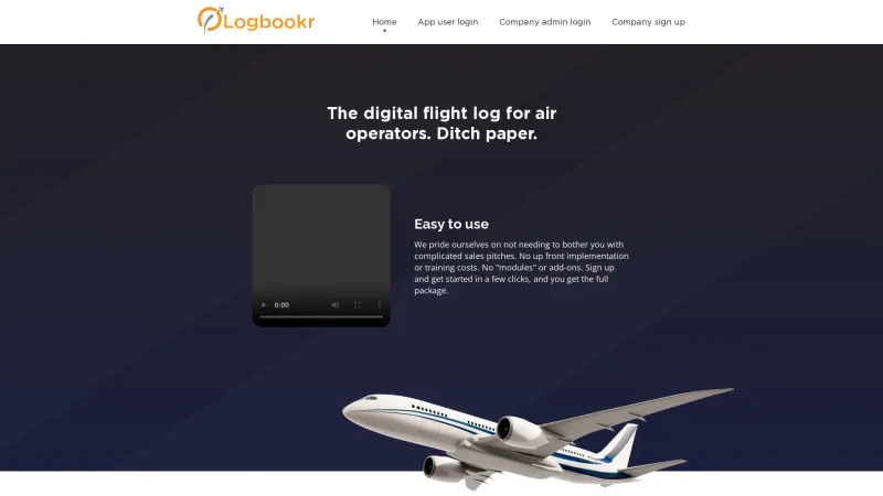 Homepage of Logbookr