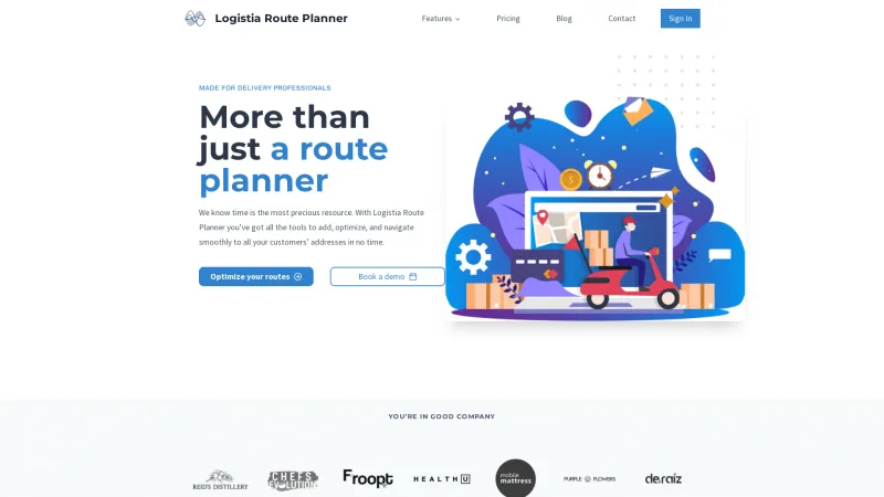 Homepage of Logistia