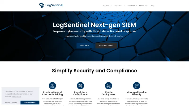 Homepage of LogSentinel