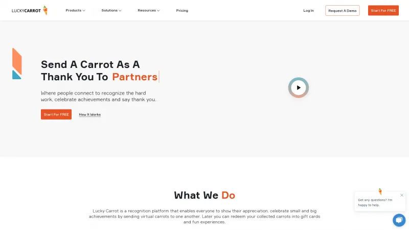 Homepage of Lucky Carrot