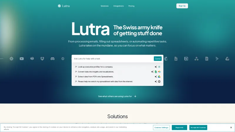 Homepage of Lutra