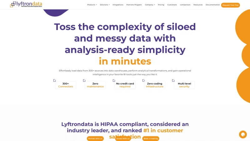 Homepage of Lyftrondata