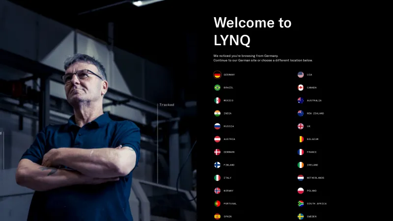 Homepage of LYNQ MES