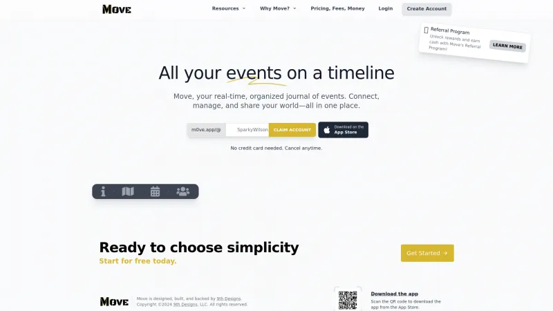 Homepage of Move