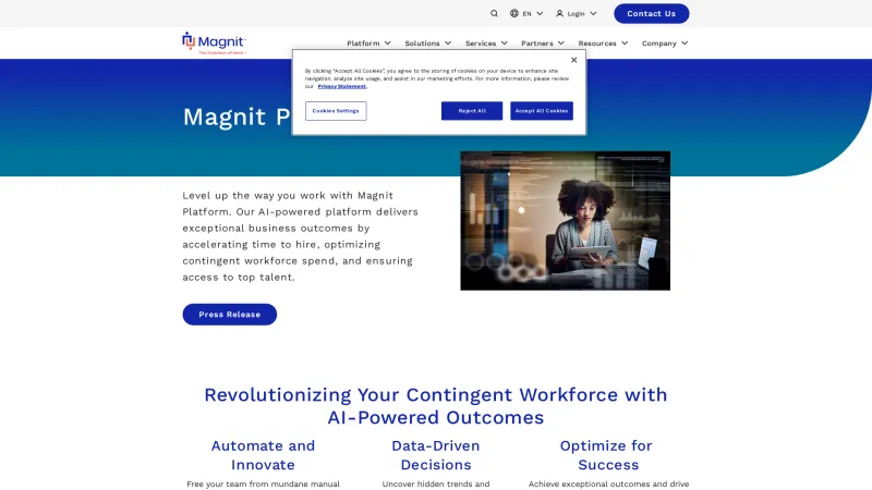 Homepage of Magnit Workforce Management Platform