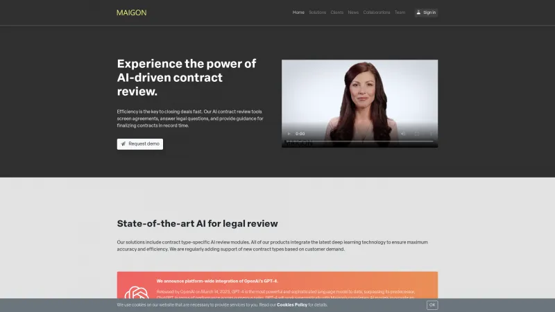 Homepage of Maigon