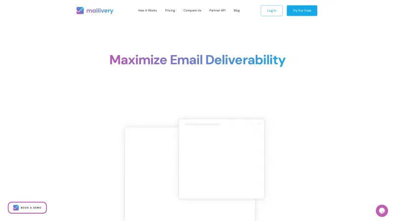 Homepage of Mailivery