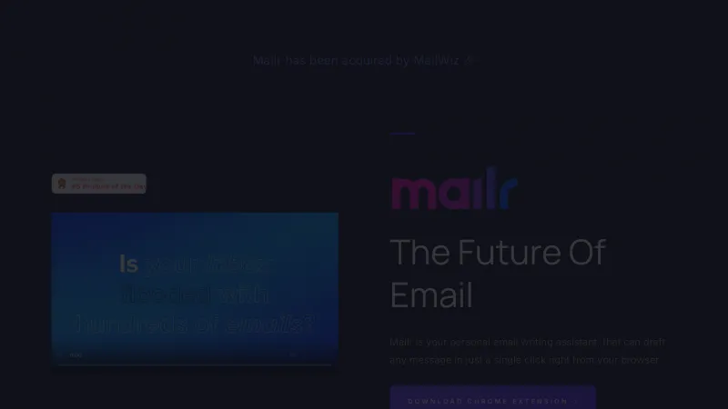 Homepage of Mailr