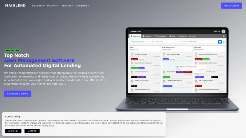 Homepage of Mainlend