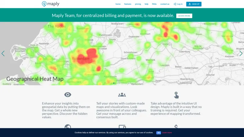 Homepage of Maply