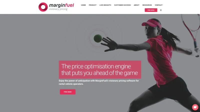 Homepage of MarginFuel