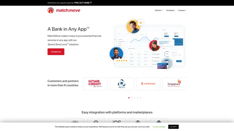 Homepage of MatchMove