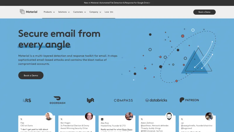 Homepage of Material