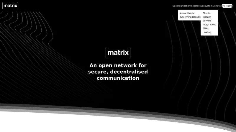 Homepage of Matrix