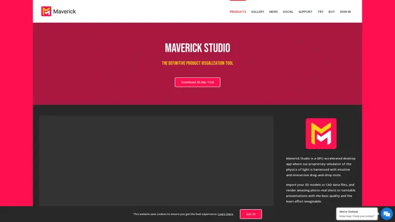 Homepage of Maverick Studio