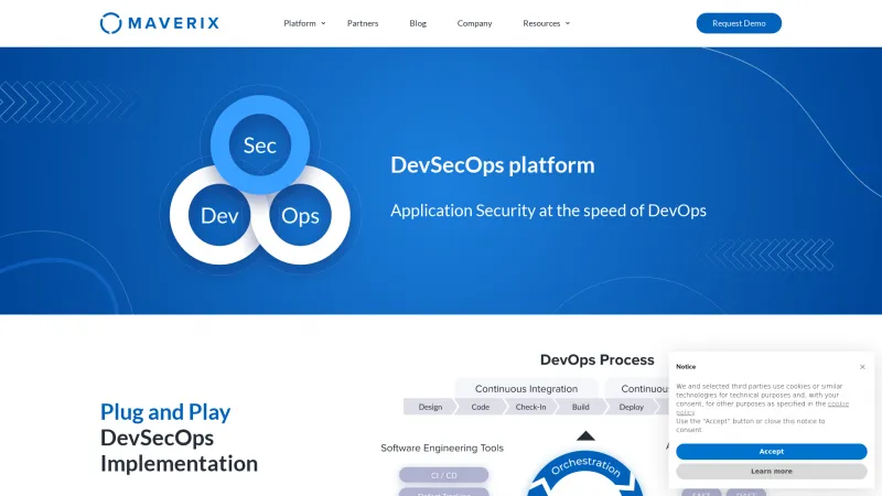 Homepage of Maverix