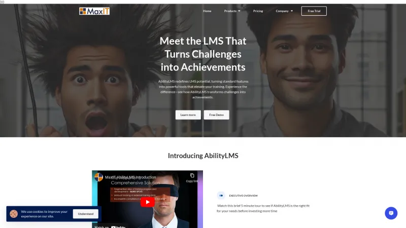 Homepage of AbilityLMS