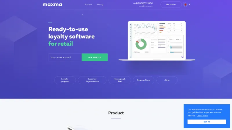 Homepage of MAXMA