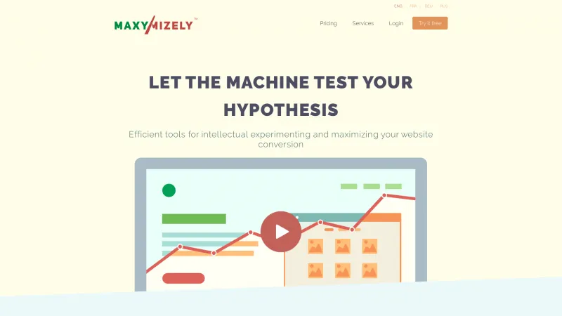 Homepage of Maxymizely