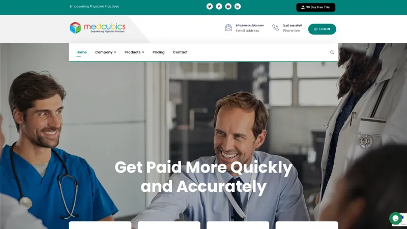 Homepage of Medcubics