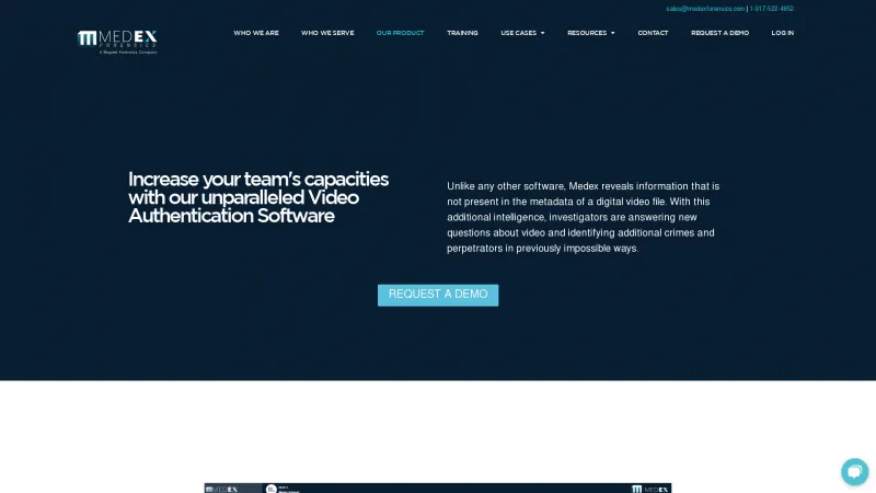 Homepage of Medex Forensics