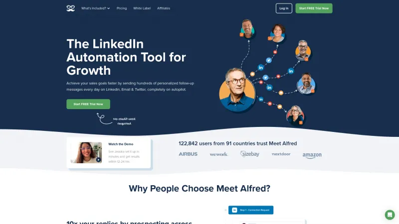 Homepage of Meet Alfred