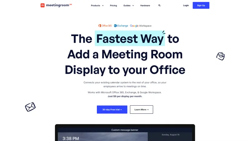 Homepage of Meeting Room 365