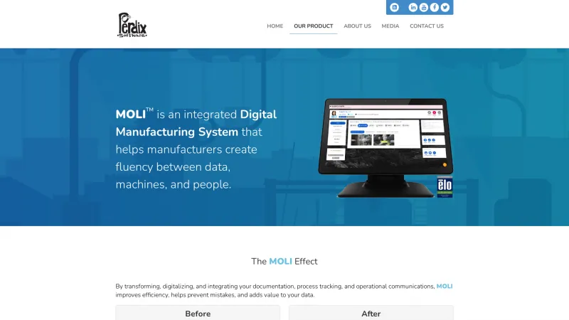 Homepage of MOLI