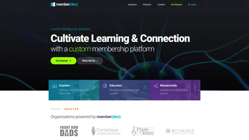 Homepage of MemberDev