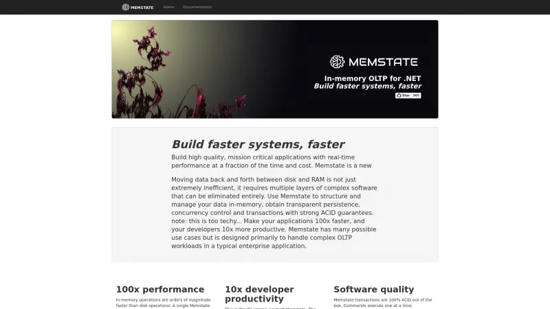 Homepage of Memstate