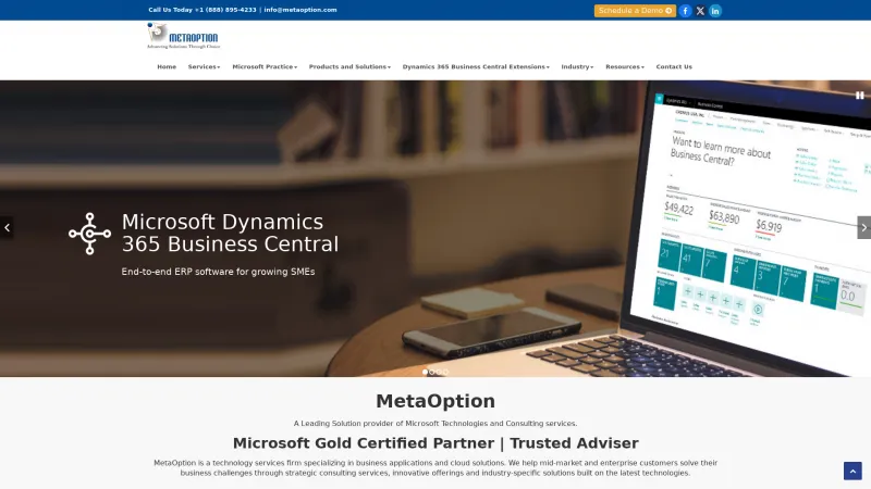 Homepage of MetaADCS