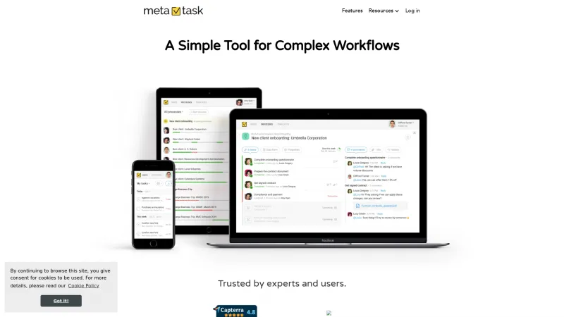 Homepage of Metatask