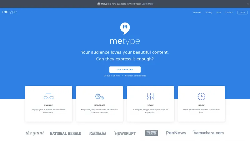 Homepage of Metype